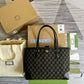 GG TOTE BAG Handbag BLACK WATERPROOF FABRIC 631685