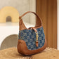 GG 637092 subaxillary bag Leather brown blue canvas