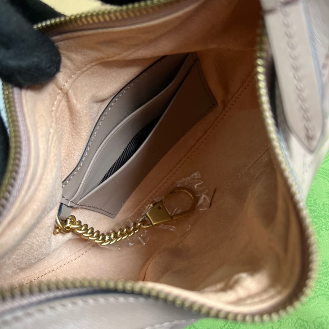 GC 699514 Mini Handbag 21cm Milk tea color COWHIDE/ REAL LEATHER