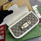 GC 735178 Horsebit 1955 shoulder bag 24CM white pvc