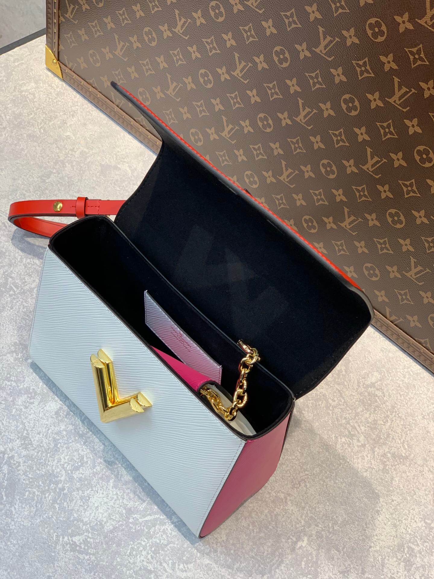 M50280 shoulder bag cross body bags maroon Leather rose gold