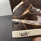 Designer Air Jordan 1 x LV x OFF-W Monogram