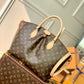 M45987 BOETIE MM Monogram Real Leather Trim Brown