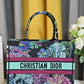 DO Book Tote Blue Multicolor Toile de Jouy Voyage Embroidery 1286