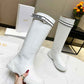 DIOR D RACER BOOT CALFSKIN WHITE