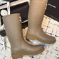 CHANEL RUBBER RAIN BOOTS BEIGE G39620 X56326 0Q304