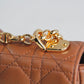 DO 2023 Caro brown real leather sling shoulder bag