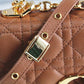 DO 2023 Caro brown real leather sling shoulder bag
