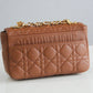 DO 2023 Caro brown real leather sling shoulder bag