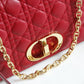 DO 2023 Caro red real leather sling shoulder bag