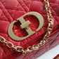 DO 2023 Caro red real leather sling shoulder bag