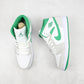 Designer Air Jordan 1 Green Grey Mid High Q ( Customs And Box ), Jordan 1 Sneakers Active