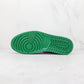 Designer Air Jordan 1 Green Grey Mid High Q ( Customs And Box ), Jordan 1 Sneakers Active
