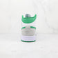 Designer Air Jordan 1 Green Grey Mid High Q ( Customs And Box ), Jordan 1 Sneakers Active