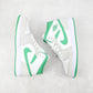 Designer Air Jordan 1 Green Grey Mid High Q ( Customs And Box ), Jordan 1 Sneakers Active