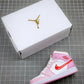 Designer Air Jordan 1 MID Pink Purple Valentine's Day