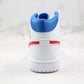 Designer Air Jordan 1 Mid White Blue Red BQ6472-164