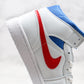 Designer Air Jordan 1 Mid White Blue Red BQ6472-164