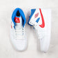 Designer Air Jordan 1 Mid White Blue Red BQ6472-164