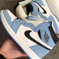 Designer Blue Black White Jordan 1 High Q ( Customs And Box ), Jordan 1 Sneakers Active