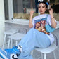 Designer Blue Black White Jordan 1 High Q ( Customs And Box ), Jordan 1 Sneakers Active