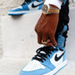 Designer Blue Black White Jordan 1 High Q ( Customs And Box ), Jordan 1 Sneakers Active