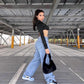 Designer Blue Black White Jordan 1 High Q ( Customs And Box ), Jordan 1 Sneakers Active