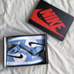 Designer Blue Black White Jordan 1 High Q ( Customs And Box ), Jordan 1 Sneakers Active