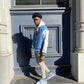 Designer Blue Black White Jordan 1 High Q ( Customs And Box ), Jordan 1 Sneakers Active