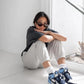 Designer Blue Black White Jordan 1 High Q ( Customs And Box ), Jordan 1 Sneakers Active