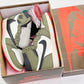 Designer GREEN T-Scott x Fragment x Air Jordan 1 High Q ( Customs And Box ), Jordan 1 Sneakers Active CACTUS JACK