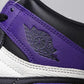 Designer - Jordan 1 High Q AJ1 Purple Toe UNISEX ( Customs And Box ), Jordan 1 Sneakers FREE SHIPPING