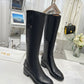 DIOR D FOLK HEELED HIGH BOOT BLACK