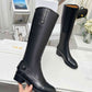 DIOR D FOLK BOOT CALFSKIN BLACK