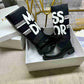 DIOR D MAJOR BOOT WITH MISS DIOR PRINT BLACK KDI929CMV S17X