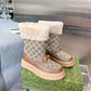 GUCCI 1955 HORSEBIT SNOW BOOTS GG CANVAS IN BROWN