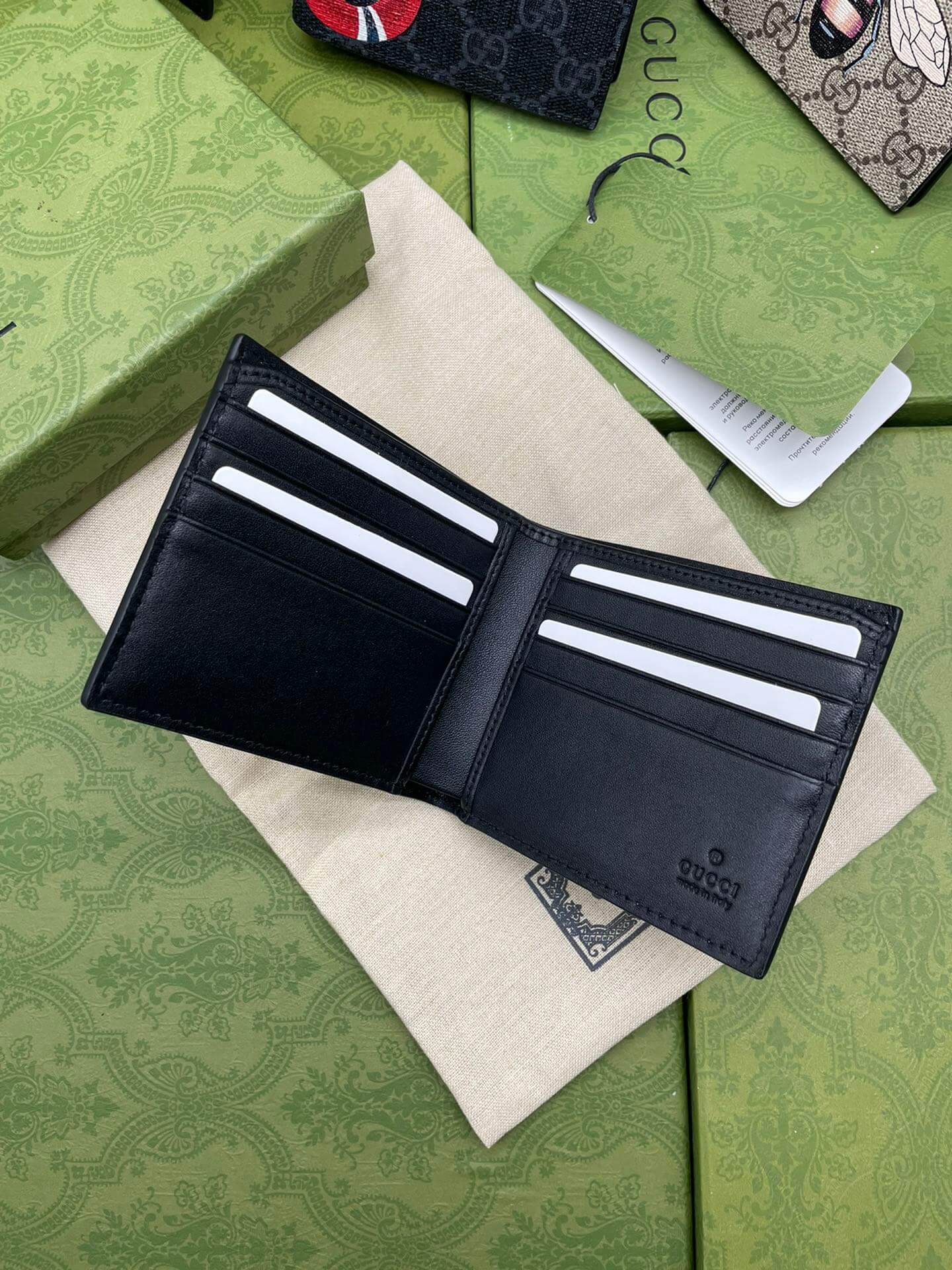 GC PVC Screen Printing snake wallet grey 451268