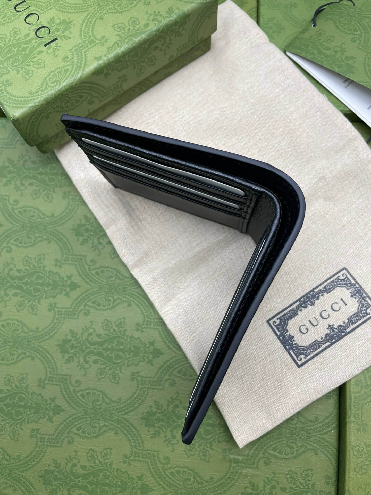 GC PVC Screen Printing snake wallet black 451268
