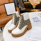 GUCCI GG SUPREME ANKLE BOOTS WHITE