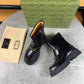 GUCCI HORSEBIT ANKLE BOOTS LEATHER BLACK