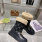GUCCI 1955 HORSEBIT SNOW BOOTS VELVET FABRIC BLACK