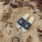 GC new MARMONT SLIDES slippers black starboard flat canvas sandals