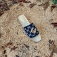 GC new MARMONT SLIDES slippers black starboard flat canvas sandals