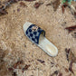 GC new MARMONT SLIDES slippers black starboard flat canvas sandals