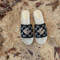 GC new MARMONT SLIDES slippers black-2 starboard flat canvas sandals