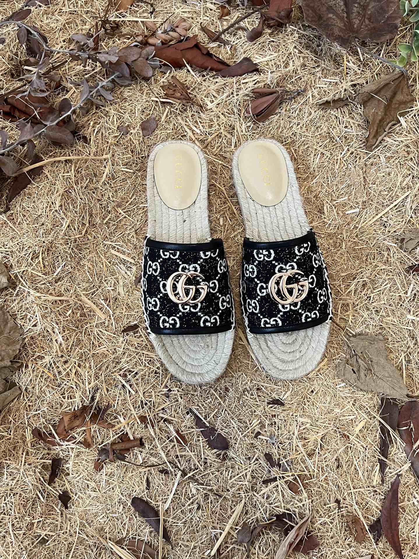 GC new MARMONT SLIDES slippers black-2 starboard flat canvas sandals