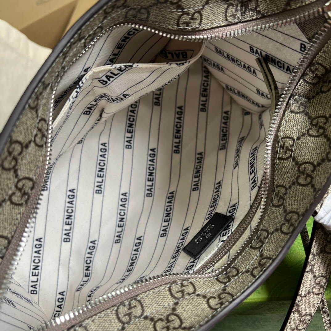 GG 681690 shoulder bag Handbag Aria Real Leather/pvc grey