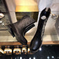 GUCCI WOMEN'S GUCCISSIMA SHORT ZIP BOOTS BLACK