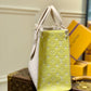 ONTHEGO MM BAG M46128 MONOGRAM EMPREINTE TOTE BAG Beige/Pink/Yellow