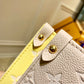 ONTHEGO MM BAG M46128 MONOGRAM EMPREINTE TOTE BAG Beige/Pink/Yellow